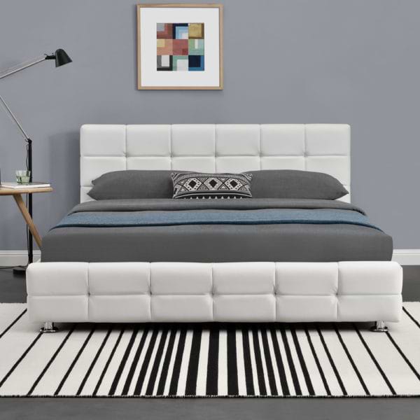 מיטה זוגית מעוצבת דמוי עור omer-1200