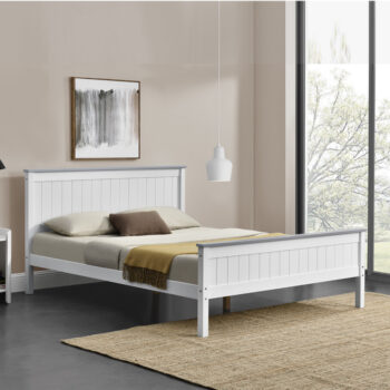 מיטה זוגית 140×190 עשויה עץ מלא משולב מסדרת VERY WOOD דגם ליטל 140