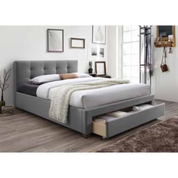 מיטה זוגית מרופדת 160×200 עם מגירת אחסון דגם סרינה