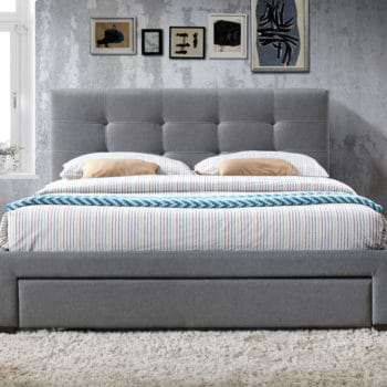 מיטה זוגית מרופדת 160×200 עם מגירת אחסון דגם סרינה