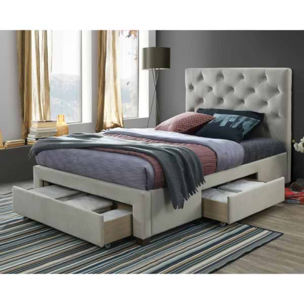 מיטה זוגית מעוצבת עם 3 מגירות אחסון topaz-10001000