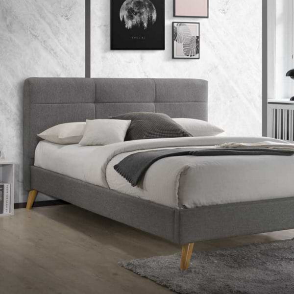 מיטת זוגית מעוצבת 180x200 בריפוד בד דגם טנסי