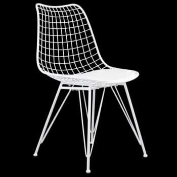 זוג כסאות מתכת עם מושב מרופד דגם יעל – משלוח חינם!