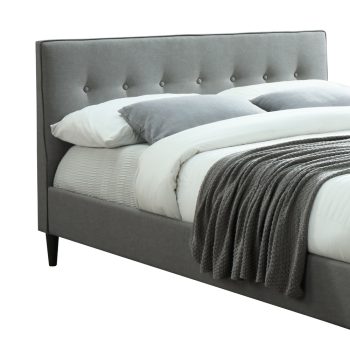 מיטת זוגית מעוצבת 160×190 בריפוד בד עם דגם פוני 160