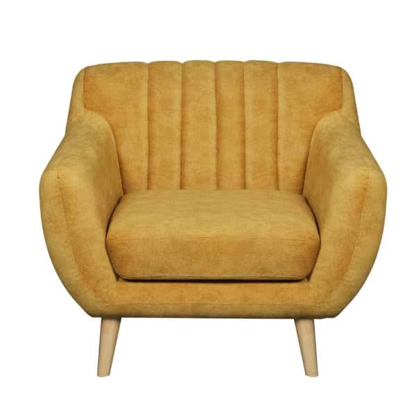 כורסא מעוצבת בעיצוב רטרו עם ריפוד בד רחיץ דגם פורטו
