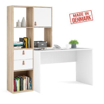 עמדת עבודה עם שולחן כתיבה וספרייה תוצרת דנמרק דגם סמבה