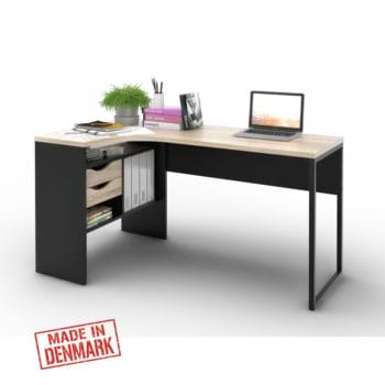שולחן כתיבה פינתי עם מגירות ותא אחסון תוצרת דנמרק דגם מילי
