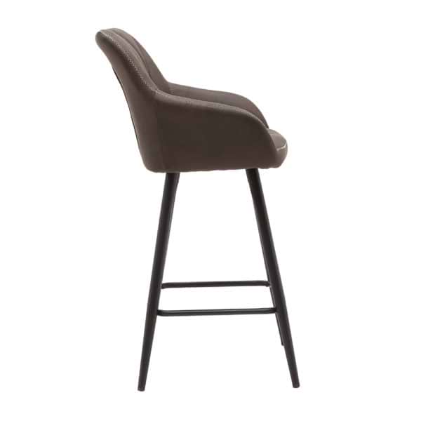 כיסא בר עם רגלי מתכת דגם רגב-אפור