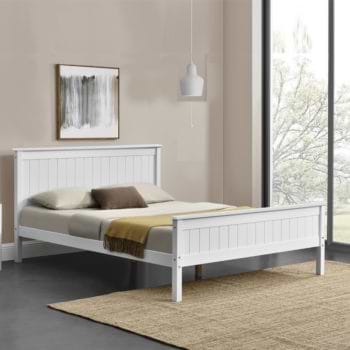 מיטה זוגית 140×190 מעץ מלא משולב מסדרת VERY WOOD דגם דביר 140