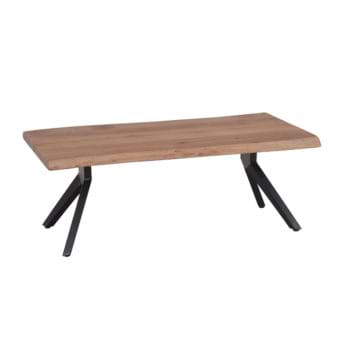 שולחן סלון מעץ מלא משולב ברזל דגם סיאטל