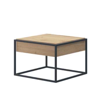 שולחן קפה עם רגלי מתכת ומגירה תוצרת אירופה דגם פנדורה 60
