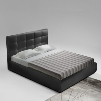 מיטה זוגית יוקרתית 180×200 בריפוד בד קטיפתי עם ארגז מצעים דגם ברוקלין 180