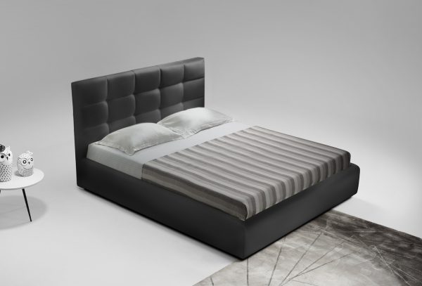 מיטה זוגית יוקרתית 180x200 בריפוד בד קטיפתי עם ארגז מצעים דגם ברוקלין 180