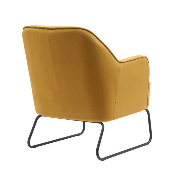 כורסא מעוצבת ונוחה עם רגלי ברזל דגם לידס-אפור