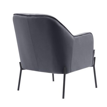 כורסא מעוצבת ונוחה עם רגלי ברזל דגם יורק – אפור