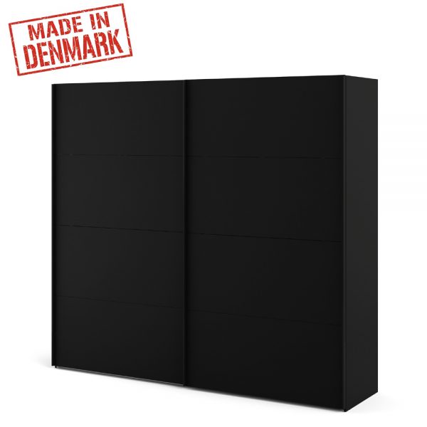 ארון הזזה 240 ס"מ 2 דלתות בגוון שחור תוצרת דנמרק HOME DECOR דגם מריבו