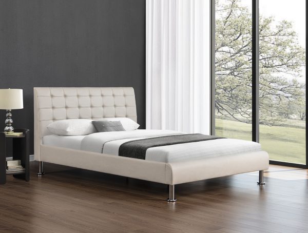 מיטה זוגית מעוצבת 140x190 בריפוד בד רחיץ דגם פנמה