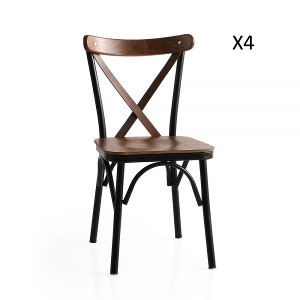 סט 4 כסאות אוכל מעוצבים דגם נמרוד