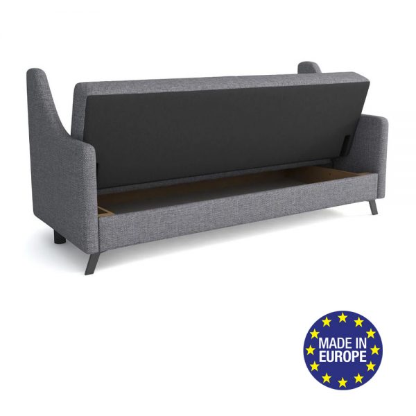 ספה אירופאית מעוצבת רטרו נפתחת למיטה עם ארגז מצעים דגם סקרלט