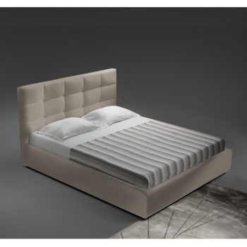 מיטה זוגית יוקרתית 140×190 בריפוד בד קטיפתי עם ארגז מצעים דגם בילי 140