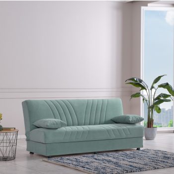 ספה תלת מושבית נפתחת למיטה רחבה עם ארגז מצעים דגם מרבי-ירוק