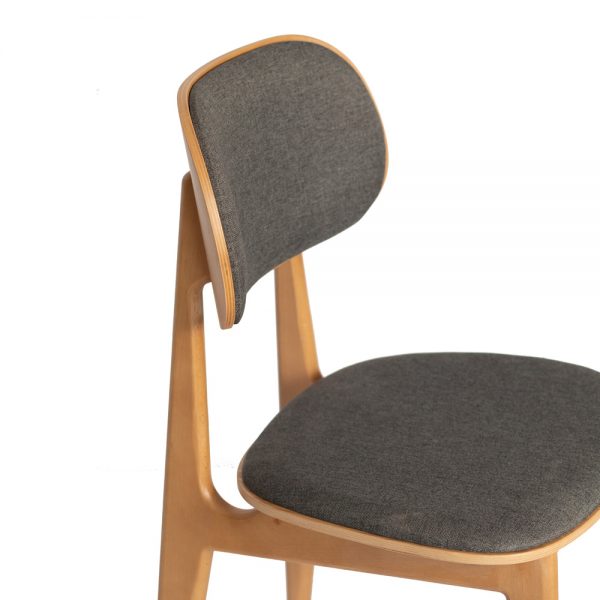 זוג כיסאות אוכל עשוי עץ מלא משולב דגם לולה – משלוח חינם!