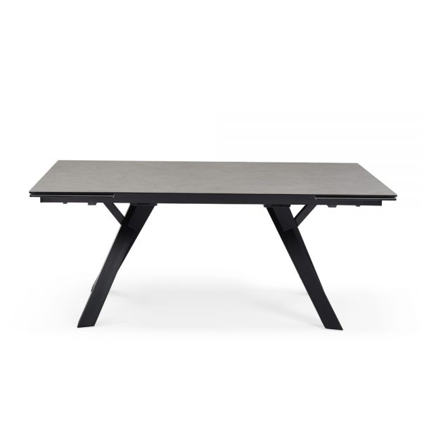 שולחן אוכל קרמיקה מפואר באורך 1.8 מ' נפתח ל- 2.6 מ' עם רגלי מתכת דגם קורדובה