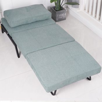 כורסא נפתחת למיטה מרופדת בד רחיץ דגם אוסקר – ירוק