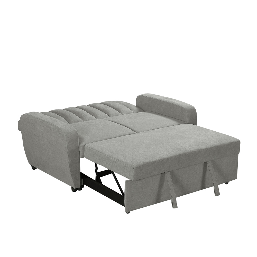 ספה דו מושבית מבד נפתחת למיטה רחבה דגם סליפ-אפור