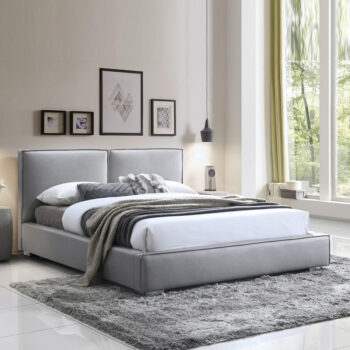 מיטה זוגית מעוצבת ומרשימה “דובה” 140×190 מרופדת בד רחיץ דגם סביון