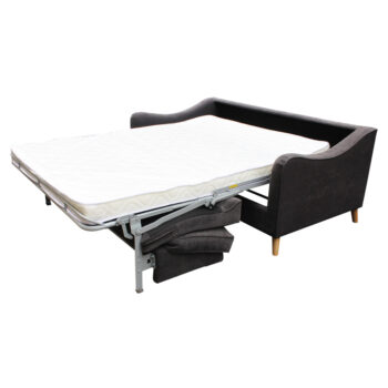 ספה נפתחת למיטה זוגית 140×190 עם מזרן ספוגים עבה דגם דניאל-אפור