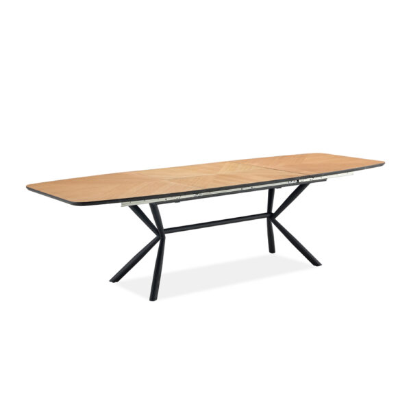 שולחן אוכל נפתח 1.8-2.7 מ' עם רגלי ברזל דגם ניקולס - אלון