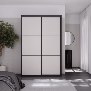 ארון הזזה עם טריקה שקטה 160 ס"מ דגם מאיה בז׳