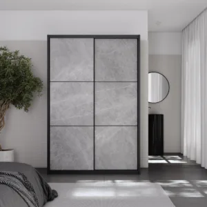 ארון הזזה עם טריקה שקטה 160 ס"מ דגם מאיה לבן