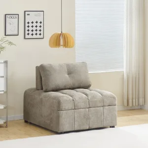 כורסא נפתחת למיטת יחיד עם ראש מתכוונן דגם ליקר - חום אדמה